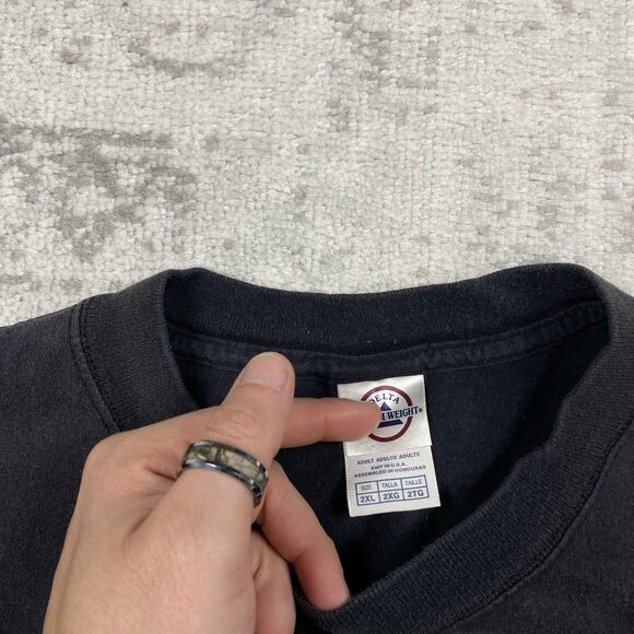 Hooters Bike Nite T Shirt Motorcycle Print Peoria IL Black Men’s Size 2XL XXL - Picture 3 of 5